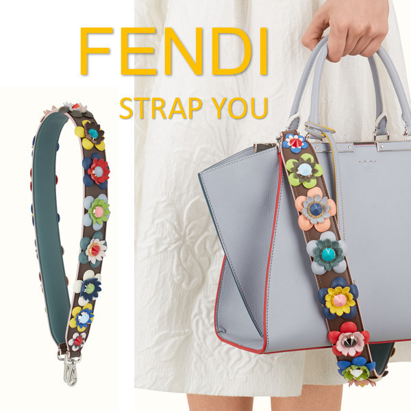 2017SS新作 入手困難 フェンディスーパーコピー フラワーランド STRAP YOU ブラウンレザー 8AV07780MF04YV
